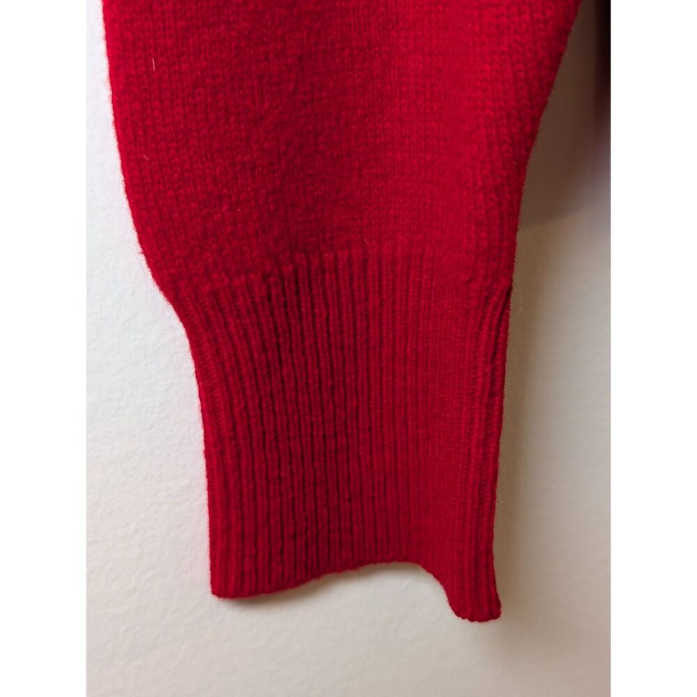 Vintage Jacques de Loux Chili Red Cashmere Sweater | Poetcore Quiet Luxury S/M - Picture 12 of 12